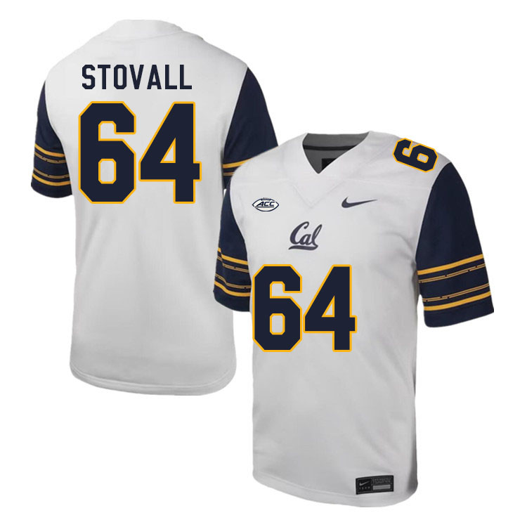 Men #64 Joshua Stovall California Golden Bears ACC Conference College Football Jerseys Stitched Sale